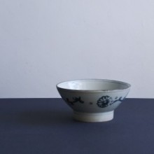 [長戸製陶所]印判手花紋飯碗 小